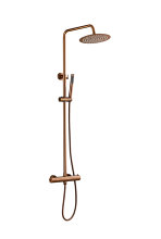 Dusjsett m/termostat Ø250 mm kobber